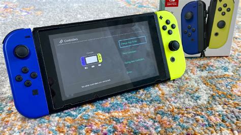 nintendo switch yellow and blue.